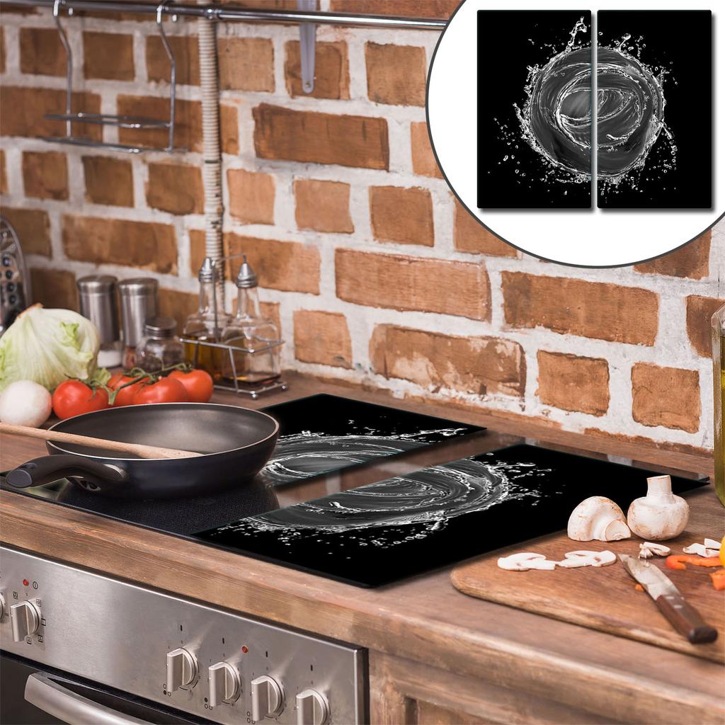 GLASS CUTTING BOARD 2x 30x52 ROSE