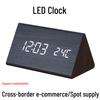 Vintage Wooden LED Silent Triangle Clock with Thermometer and Smart Digital Alarm