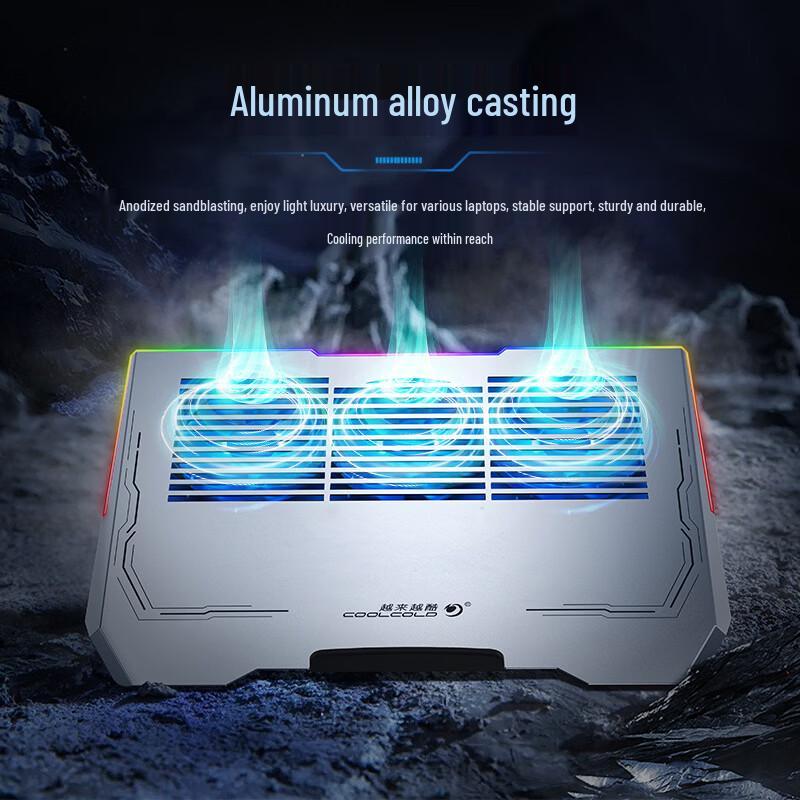 Ollymurs RGB Алюминиевая подставка-охладитель для игрового ноутбука