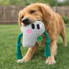 Alphabet Sounds Dog Chew Toy Chew Resistant Pineapple Fleece Dog Rope Knot Toy Bite Resistant Two-Tone Color Blocking