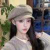 Literary Retro Octagonal Solid Color Beret Korean Style Ins Face Changing Autumn and Winter Atmosphere  Versatile
