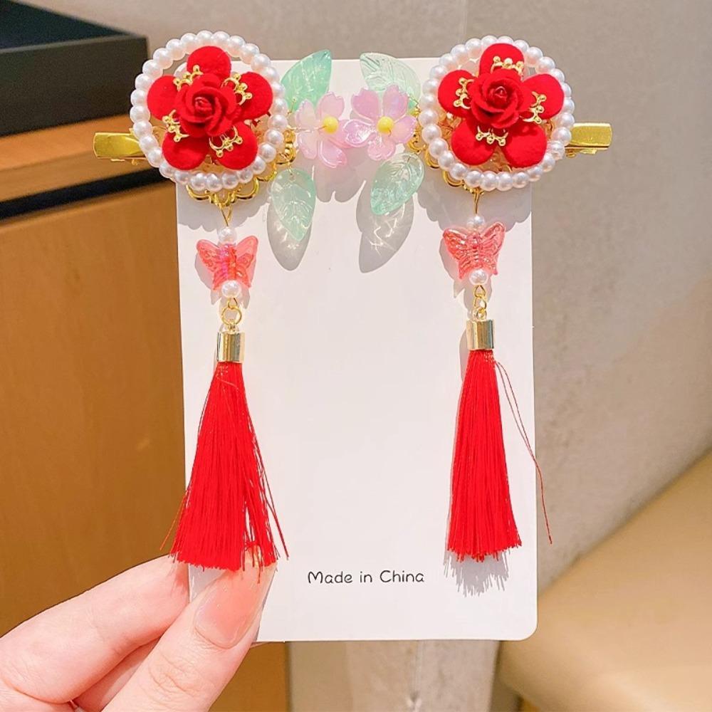 Hanfu Headwear Children's New Year Hairpin Tang Suit Ancient Style Hair Clips Kids
