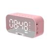 Digital Mirror Surface Alarm Clock with BT Speaker & FM Radio & Temperature Display Dual Alarms