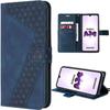 Protective Case - House - for Samsung Galaxy A34 5G - Navy Blue - Leather Effect - Card Pocket
