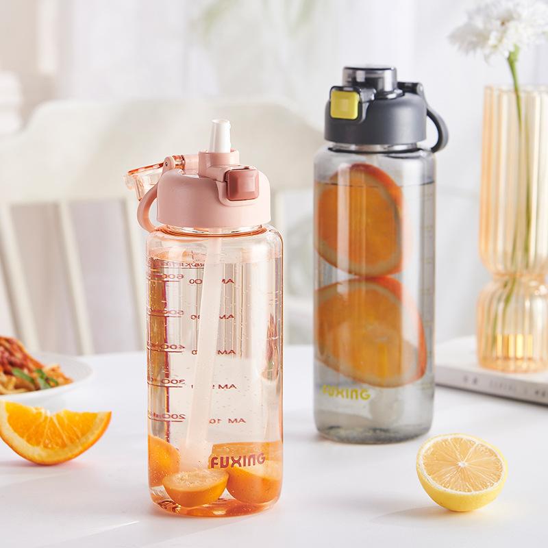 700 мл/800 мл спортивная бутылка для воды с соломинкой, пластиковая прозрачная бутылка для мужчин, для летнего кемпинга, пешего туризма, уличная посуда для напитков