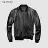 Brand Baseball Genuine Leather Jacket Mens Clothes Motor Biker Black Leather Jackets