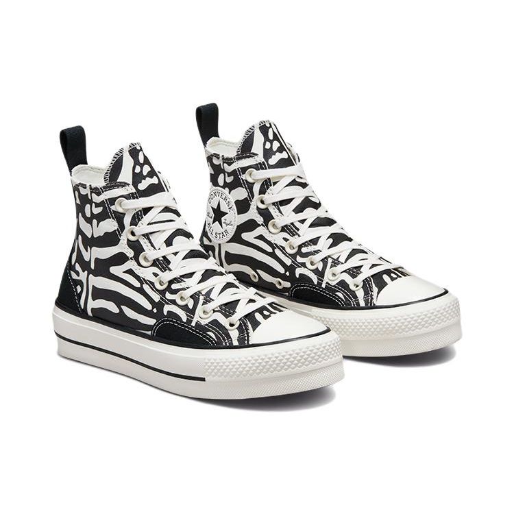 Converse Chuck Taylor All Star Lift Platform High Animal Mix Женские кроссовки Black Egret A03713C