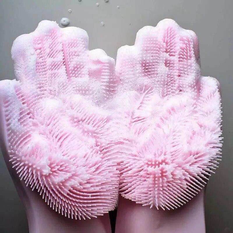 Silicone Cleaning Gloves Multifunction Magic Silicone Dish Washing Gloves For Kitchen Household Silicone Washing