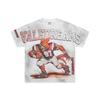 Cross-border European and American trendy brands Va ≤ letter pattern printing washed retro short-sleeved t-shirt men's and women's high street 