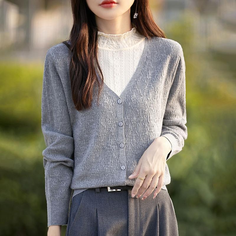 Женский кашемировый свитер Qinghe Cashmere 50% шерсть 50% шелк Женский осенне-зимний кашемировый пуловер Мягкий и теплый