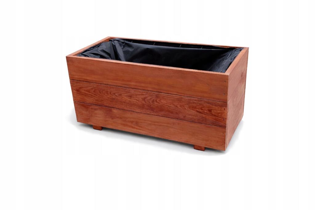Wooden Garden Flowerpot, Walnut, 60X30X29 D26