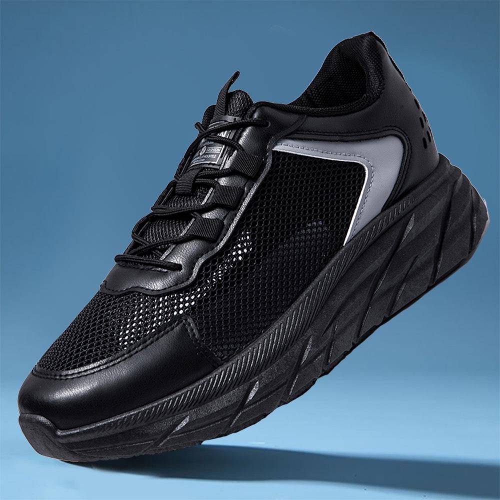 Новая летняя мужская обувь, полая сетка, модная, универсальная, мужская повседневная обувь для увеличения роста, легкая и удобная спортивная обувь для бега
