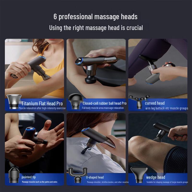 Philips Мини-портативный массажер для фасций, штекер CN (адаптер в комплекте)