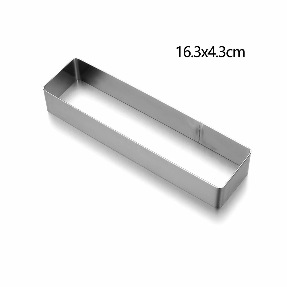 Прямоугольное кольцо из нержавеющей стали для выпечки мусса, формочки для печенья