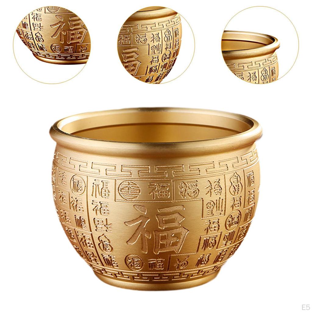 Chinese Money Attraction Bowl Home Accent Cornucopia Feng Shui Item for Office Space