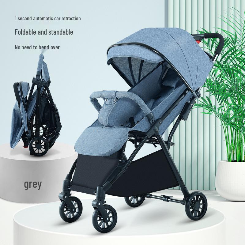 Huaying Lightweight Foldable Baby Stroller - Sit & Recline, One-Button Fold, Ideal for Newborns & Toddlers