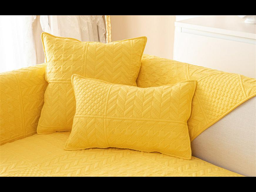 Подушка для дивана из отшлифованной ткани Nordic: Современный, нескользящий жаккардовый чехол, универсальный для всех сезонов