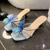 Retro Fairy Wind Butterfly Drag Girl 2025 New Niche Fairy Thick Heel Sandals Sandals Comfortable and Versatile Trend