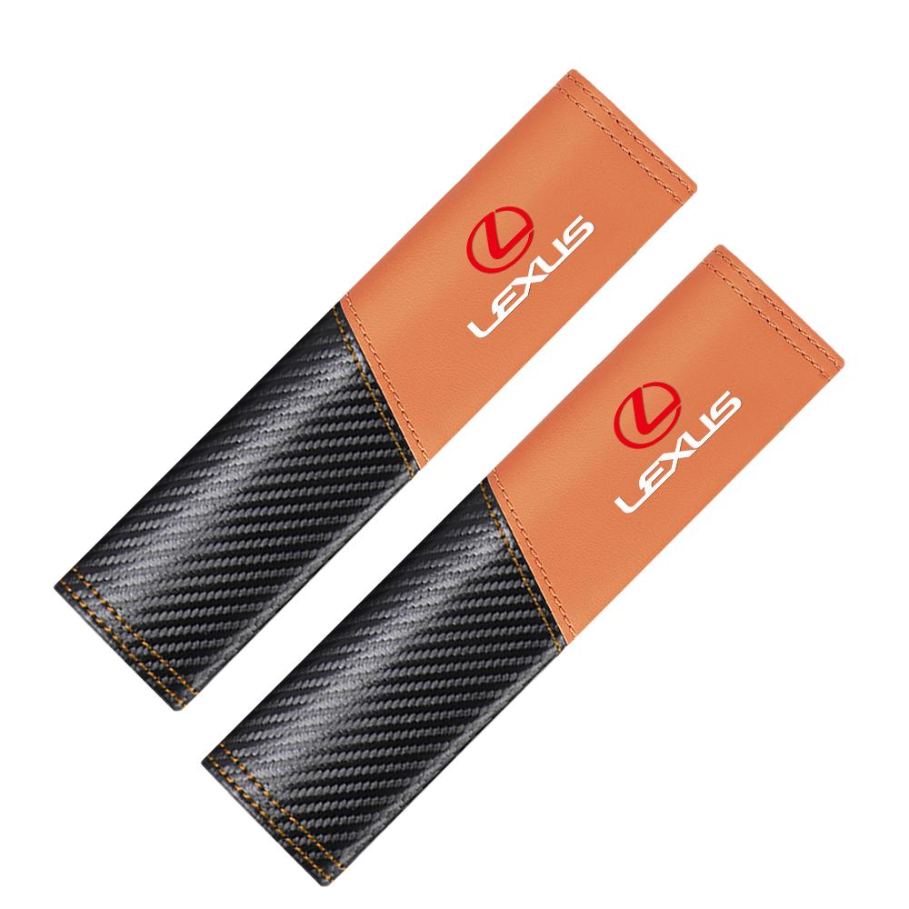 Leather Car Seat Safety Belts Shoulder Cover Suede Soft Pad Accessories For Lexus LS LC IS350 ES300h ES300 IS250 GX460 NX350h RX