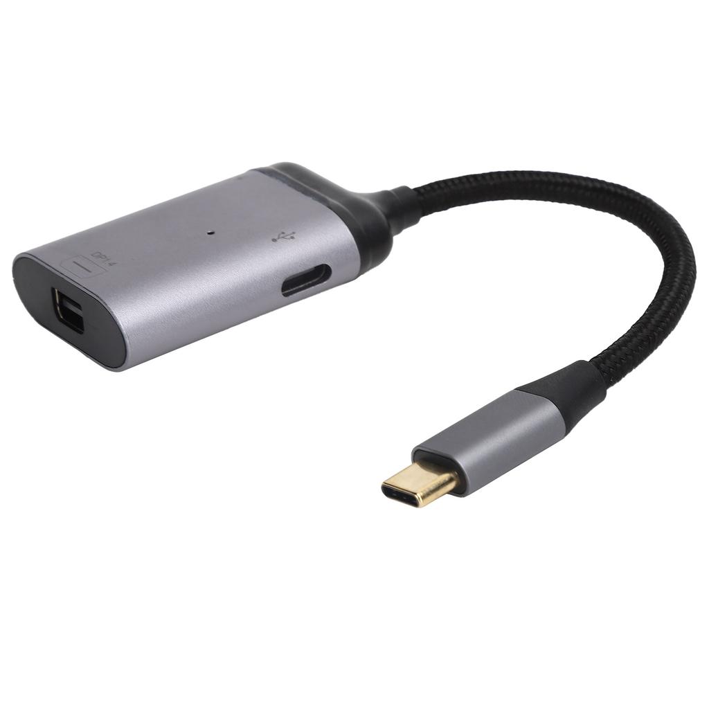 USB C to Mini DisplayPort Adapter 1.4 3.1 Converter Fast Charge for Projector TV Monitor