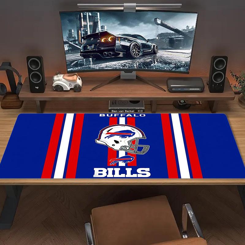 Buffalo Bills Mouse Pad Large Gaming Table Cushion Nonslip Laptop Tablet Big Mousepad Xxl Mat Mini Pc Playmat With Lock Edge