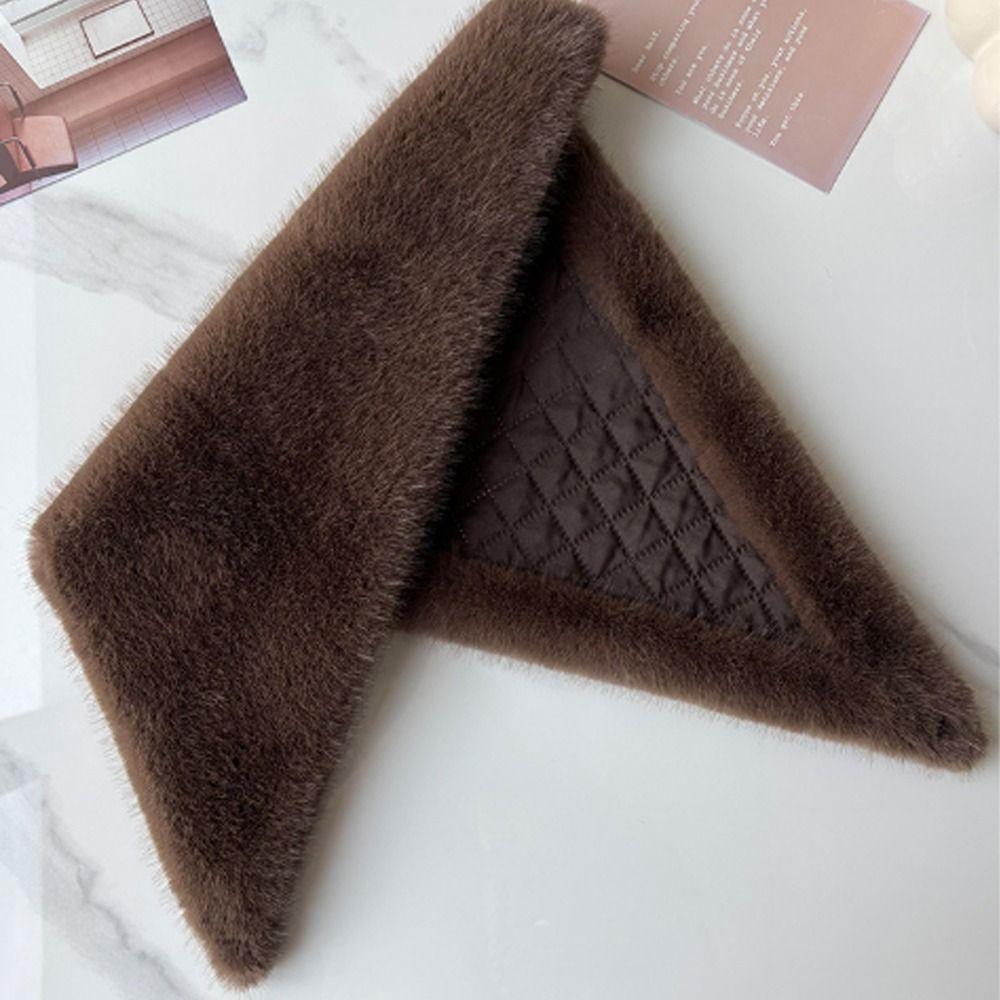 Faux Fur Plush Scarf Long Wrap Neck Warmer New Faux Fur Neck Wrap  Women