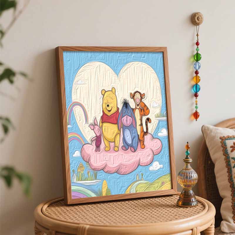Disney Winnie the Pooh DIY Painting Kit Classic Style Home Decor Craft Gift Idea Art Supplies Wall Decor Aesthetic Living Room Decor