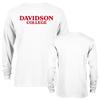Серая футболка с длинным рукавом Davidson College с красным принтом, посвященная стилю кампуса