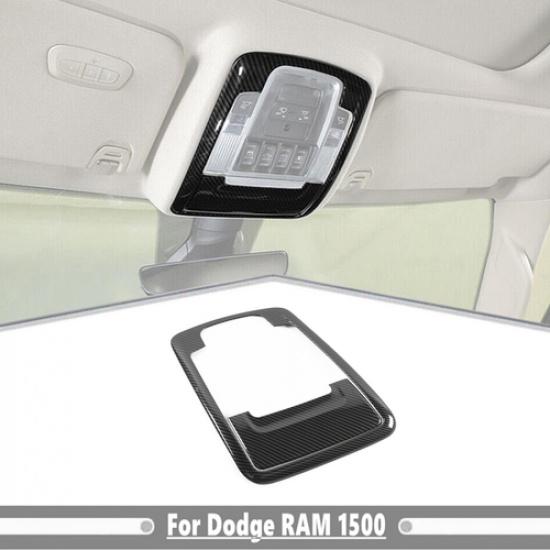 For Dodge Ram 1500 -2025 Carbon Fiber Front Reading Light Decor Cover Trim