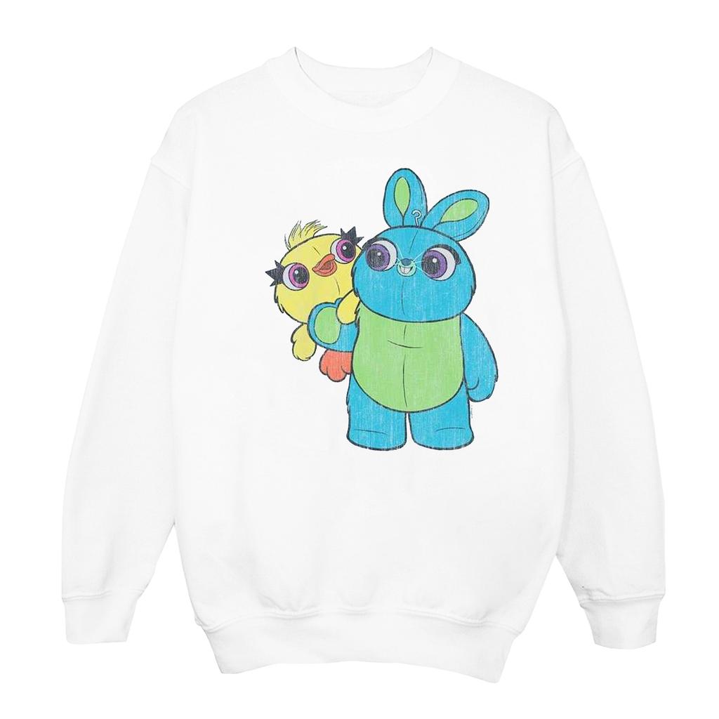 Disney Womens/Ladies Toy Story 4 Ducky And Bunny Distressed Pose Sweatshirt