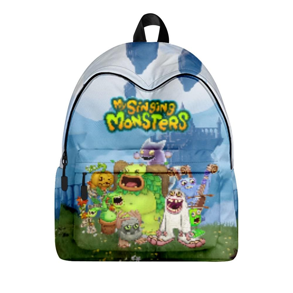 Классический Популярный My Singing Monsters Школьный Ранец Тетрадь Рюкзаки 3D Печать Оксфорд Водонепроницаемый Повседневный Туристический Рюкзаки