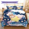 Labubu Pattern Bedding Quilt Set Quilt Cover Pillowcase Home Decoration Birthday Gift (1 * duvet cover + 2 * pillowcase, without core)