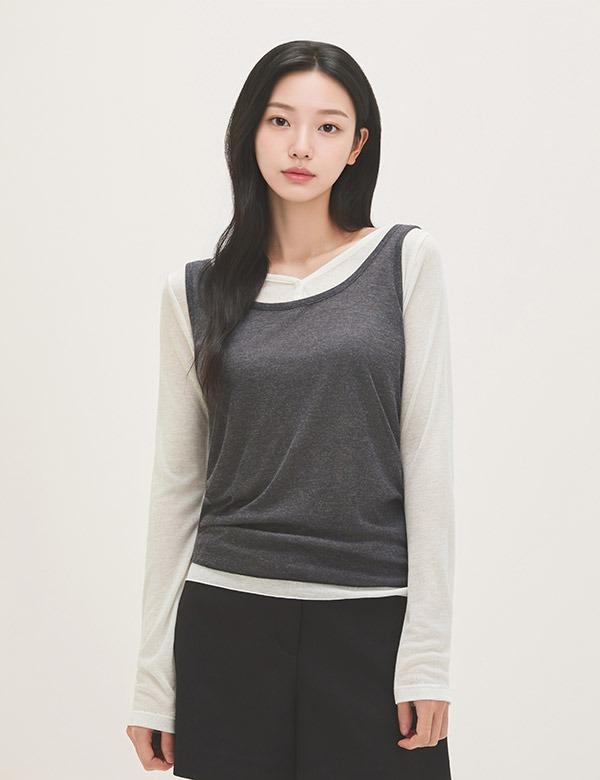 ROEM Многослойная футболка с длинным рукавом Rmlwg24Rt1