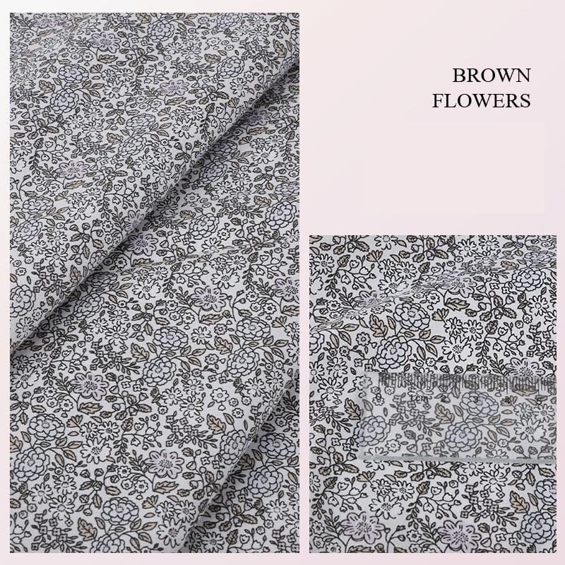 Ткань с цветочным принтом Высококачественная хлопковая ткань Дышащая Мягкая для одежды Шитья Платья Постельное белье Простыни Шторы Материал