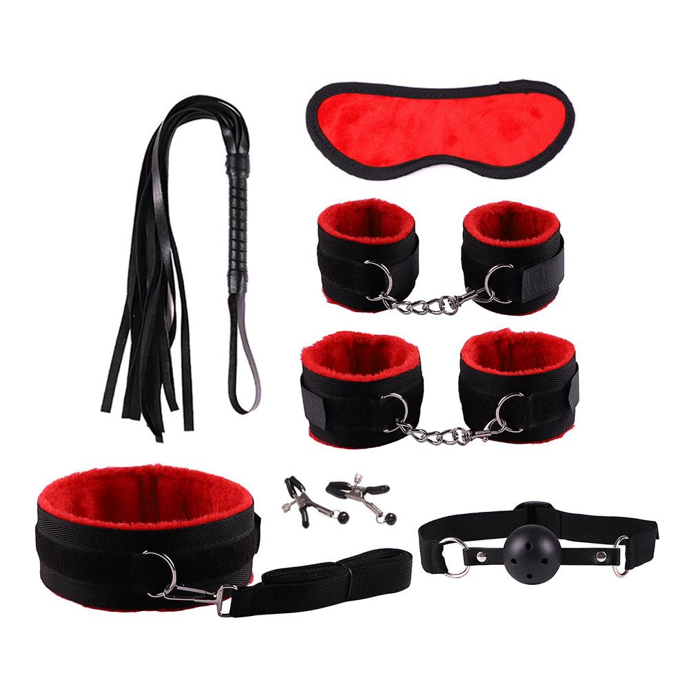 Erotic Sex Toys for Women Adults Games Nylon Bondage BDSM Kits Handcuffs Sex Whip Mouth Gag Soft Fox Tail Anal Plug Sexy Shop