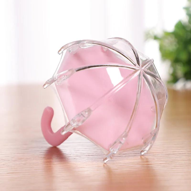 12 шт. Мини-пластиковый контейнер для конфет в форме зонтика для свадебных подарков на день рождения, вечеринок, украшений для детского душа, подарочных коробок для конфет