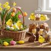 Flocking Plush Chicken Ornament Realistic Mini Chicken Toy Cute Plush Chicks  Home Decor