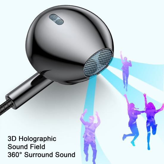 Проводные наушники с микрофоном, двойной штекер 3,5 мм, полувкладыши, шумоподавление, управление линией, запись потоковой передачи в реальном времени, игровые наушники-вкладыши