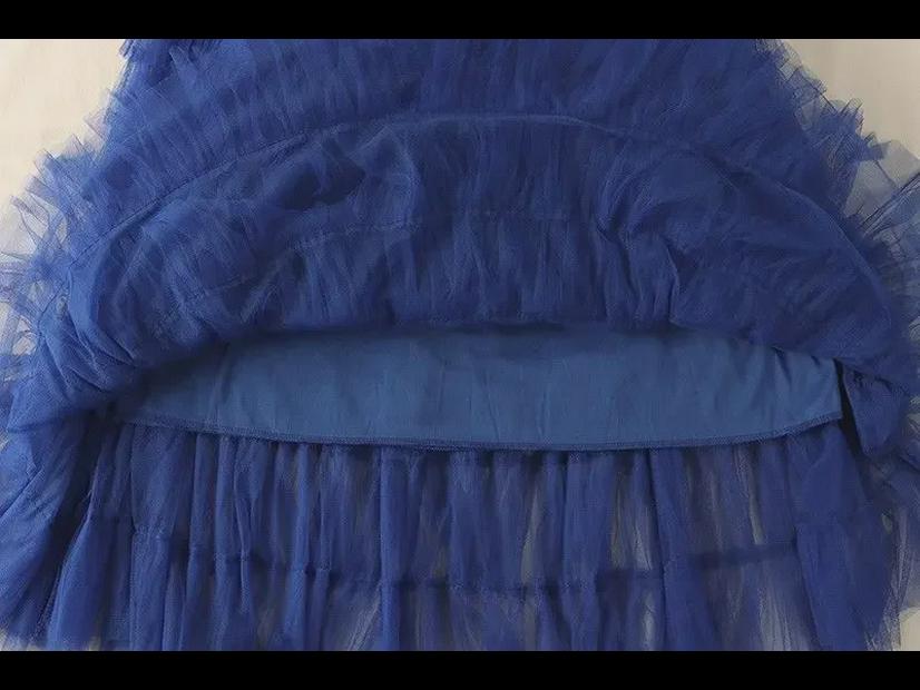 Весна и осень 2023 Белая юбка-фея из плиссированной марли для женщин