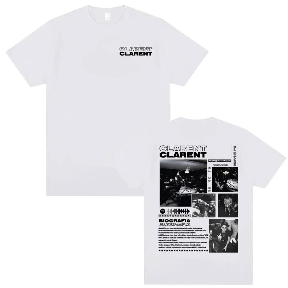 Rapper Clarent Kp Album 2025 Tour Cover T Shirts Men Women Harajuku Hip Hop Streetwear Tee Shirt Casual Cotton Oversized Tshirt
