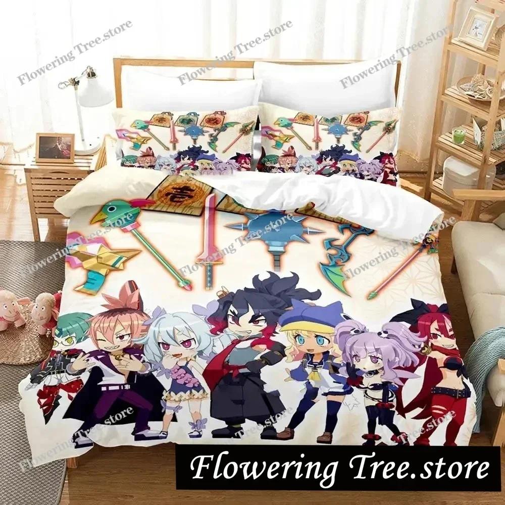 Аниме Disgaea Комплект постельного белья Пододеяльник Комплект для кровати Чехол для одеяла Наволочка Одеяло king Queen Size Для мальчиков Взрослый Комплект постельного белья029963