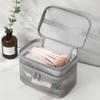 2-Tier Toiletry Organizer Translucent Travel Cosmetic Bag Large-capacity Makeup Case for Women Men Home Business Trip Vacation Use