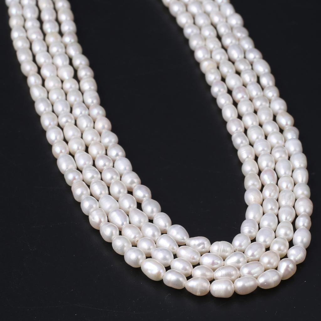 1 нить, разноцветный натуральный пресноводный жемчуг, ручная работа, бусины из жемчуга-картошки, 5-6 мм, для DIY-аксессуаров для ожерелий, изготовления бижутерии, женского подарка, 36 см