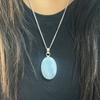 Owyhee Opal Pendant With Silver Chain Necklace 925 Sterling Silver Pendant