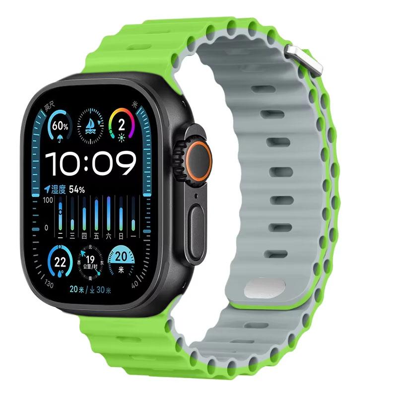Силиконовый ремешок 'Океан' для Apple Watch Band Ultra 3/2 49мм 46мм 45мм 42мм 44мм 41мм Спортивный браслет iWatch 11 10 9 8 7 6 5 SE ремешок