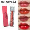 HER ORANGE~Ice Crystal Mirror Lip Glaze Is A Hydrating, Translucent, Long-lasting, Colorful, Non-stick, Film-forming Glass Lip Gloss