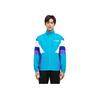 Li Ning Sports Lifestyle Series American Retro Color Block Letter Printing Stand Wool Jacket Unisex Jacket Light-Blue AJDT503-1