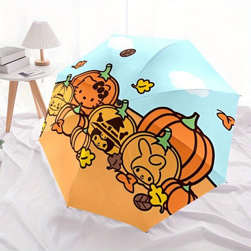 1pc Halloween Sanrio Automatic Cute Umbrella Durable Iron Frame & Plastic Handle, Gift for Men & Women, Sturdy Construction,Playful Design yy250826208