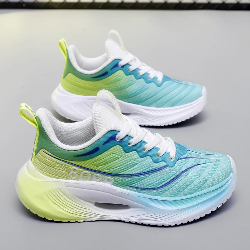 Новые кроссовки для бега для пап мужские на все четыре сезона детские студенческие молодежные гоночные карбоновая подошва сверхлегкие амортизирующие спортивные кроссовки для бега женские