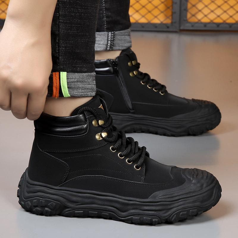 Ботинки мартин мужские высокие осенне-зимние ретро пинать не сосать большие желтые ботинки уличные пустынные мягкая кожа рабочие ботинки